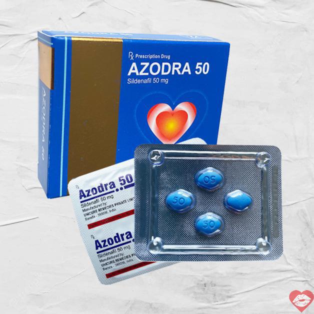Địa chỉ bán Azodra 50mg viên uống hỗ trợ cương dương kéo dài thời gian tăng cường sinh lý - Hộp 4 viên giá tốt 